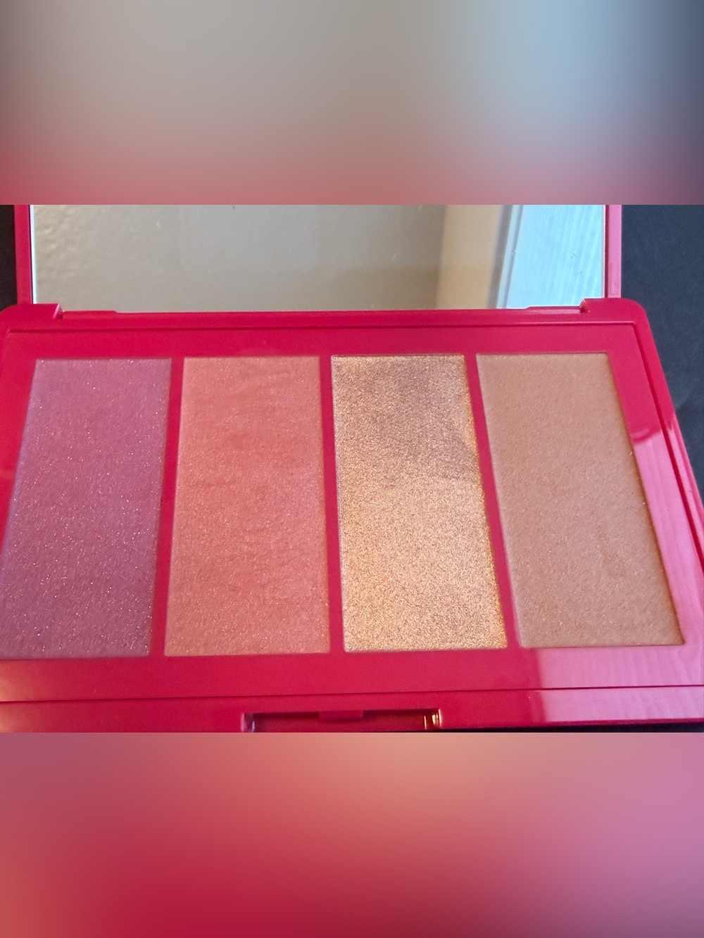 Lancome Starlight Face Palette 4 Shades Blush Highlight Contour Swatched 0.32oz
